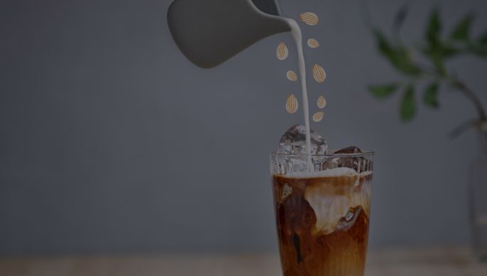 oat milk with coffee