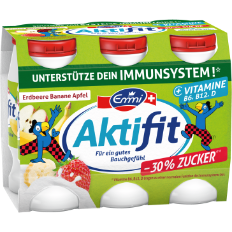 Emmi Aktifit 6er Karton 2025 Globi Erdbeer Banane Apfel